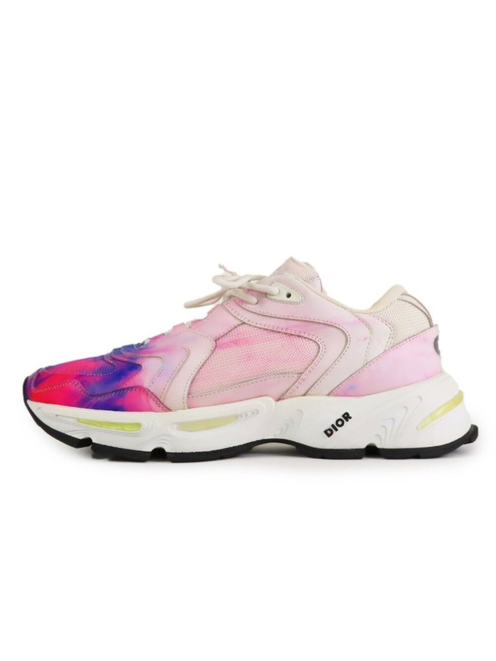 Dior Tie Dye Purple Pink White Mesh Leather Low Cut Sneakers